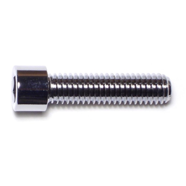 Midwest Fastener 3/8"-16 Socket Head Cap Screw, Chrome Plated Steel, 1-1/2 in Length, 10 PK 74045